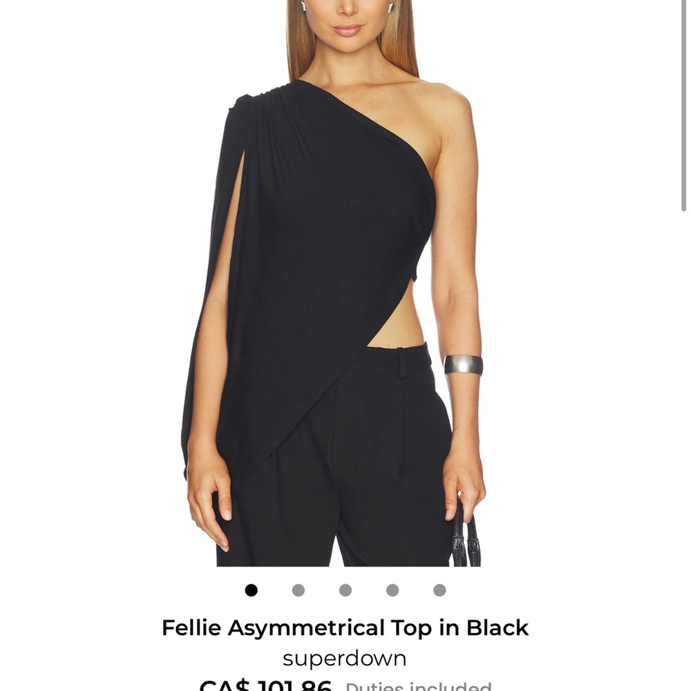 Superdown- Brand new fellie black asymmetrical top